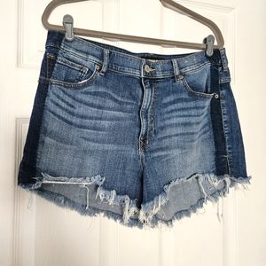 Express womens Jean shorts "shortie high rise" size 14
